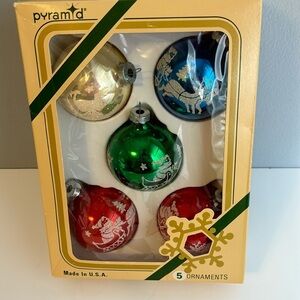 CHRISTMAS GLASS ORNAMENTS (VINTAGE)